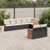Image de Salon de jardin modulable Vidaxl rotin noir 8 pieces x 59 x 69 8 personnes