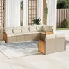 Image de Salon de jardin modulable Vidaxl 8 personnes 8 pieces beige 62 x 62 x 69 cm resine tressee