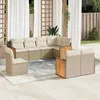 Image de Salon de jardin modulable vidaxl rotin 8 pieces 8 personnes 62 x 62 x 69 cm beige