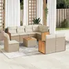 Image de vidaXL Salon de Jardin avec Coussins 9 pcs, Canapés de Patio, Ensemble de Meubles, Mobilier de Terrasse Extérieur, Beige 3260252