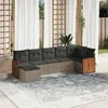 Image de vidaXL Salon de Jardin avec Coussins 7 pcs, Canapés de Terrasse, Ensemble de Meubles de Patio, Mobilier d'Extérieur, Gris 3260275