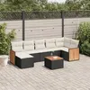 Image de Salon de jardin modulable VIDAXL rotin noir 8 pieces x 59 x 69 7 personnes