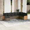 Image de vidaxl Salon de jardin modulable - Lot de 8 pièces - Résine tressée gris - 8 personnes