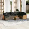 Image de vidaXL Salon de Jardin avec Coussins 9 pcs, Canapés de Patio, Ensemble de Meubles, Mobilier de Terrasse Extérieur, Gris 3260338
