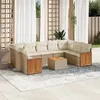 Image de vidaXL Salon de Jardin avec Coussins 11 pcs, Canapés de Terrasse, Ensemble de Meubles de Patio, Mobilier d'Extérieur, Noir 3255452