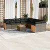 Image de vidaXL Salon de Jardin avec Coussins 12 pcs, Canapés avec Pieds Réglables, Ensemble de Meubles d'Extérieur Patio Terrasse, 3251476