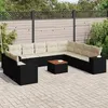 Image de Salon de jardin modulable vidaxl 11 pieces 10 personnes rotin 62 x 55 x 69 cm beige