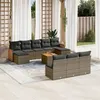 Image de vidaXL Salon de Jardin avec Coussins 11 pcs, Canapés de Patio, Ensemble de Meubles, Mobilier de Terrasse Extérieur, Gris 3260478