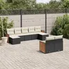 Image de Salon de jardin modulable vidaxl resine tressee 9 pieces 9 personnes 62 x 55 x 69 cm noir