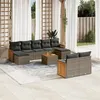 Image de vidaXL Salon de Jardin avec Coussins 10 pcs, Canapés de Terrasse, Ensemble de Meubles de Patio, Mobilier d'Extérieur, Gris 3260492