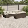 Image de Salon de jardin modulable vidaxl 10 personnes beige 11 pieces 62 x 55 x 69 cm rotin