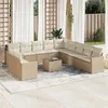 Image de vidaXL Salon de Jardin avec Coussins 12 pcs, Canapés avec Pieds Réglables, Ensemble de Meubles d'Extérieur Patio Terrasse, 3219188