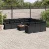 Image de Salon de jardin modulable vidaxl 12 pieces 12 personnes resine tressee 62 x 62 x 69 cm beige