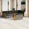 Image de vidaXL Salon de Jardin avec Coussins 13 pcs, Canapés de Terrasse, Ensemble de Meubles de Patio, Mobilier d'Extérieur, Gris 3260534