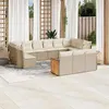 Image de vidaXL Salon de Jardin avec Coussins 13 pcs, Canapés de Patio, Ensemble de Meubles, Mobilier de Terrasse Extérieur, Beige 3260539