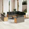 Image de vidaXL Salon de Jardin avec Coussins 13 pcs, Canapés de Terrasse, Ensemble de Meubles de Patio, Mobilier d'Extérieur, Beige 3258993