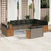 Image de vidaXL Salon de Jardin avec Coussins 10 pcs, Canapés de Terrasse, Ensemble de Meubles de Patio, Mobilier d'Extérieur, Beige 3259594