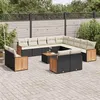 Image de vidaXL Salon de Jardin avec Coussins 14 pcs, Canapés de Terrasse, Ensemble de Meubles de Patio, Mobilier d'Extérieur, Gris 3257173