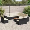 Image de Salon de jardin modulable vidaxl rotin 12 personnes beige 62 x 62 x 69 cm 14 pieces