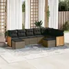 Image de vidaXL Salon de Jardin avec Coussins 9 pcs, Canapés de Patio, Ensemble de Meubles, Mobilier de Terrasse Extérieur, Gris 3260625