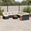 Image de Salon de jardin modulable Vidaxl rotin noir 12 pieces x 59 x 69 11 personnes