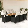 Image de Salon de jardin GENERIQUE 9 pieces 9 personnes 190 x 80 x 75 cm resine tressee