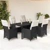 Image de vidaXL 7-delige Tuinset met kussens poly rattan zwart3276695