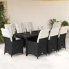 Image de vidaXL 9-delige Tuinset poly rattan zwart3276698