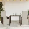 Image de vidaXL Ensemble de bistro de jardin 3 pcs coussins marron poly rotin, ensemble de bistro de jardin, ensemble de balcon, 3276915