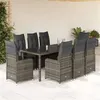Image de Salon de jardin GENERIQUE resine tressee 9 pieces 190 x 90 x 75 cm