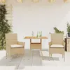 Image de vidaXL Ensemble à manger de jardin et coussins 3pcs beige rotin acacia 3278715