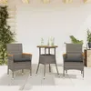 Image de vidaXL Ensemble à manger de jardin et coussins 3 pcs gris rotin acacia 3278719