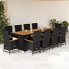 Image de vidaXL 11-delige Tuinset met kussens poly rattan zwart3277525