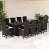 Image de vidaXL 11-delige Tuinset met kussens poly rattan zwart3277539