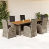 Image de vidaXL 7-delige Tuinset met kussens poly rattan grijs3277591