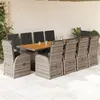Image de vidaXL 11-delige Tuinset met kussens poly rattan grijs3277593