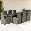 Image de vidaXL 9-delige Tuinset met kussens poly rattan grijs3277600