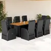 Image de vidaXL 9-delige Tuinset poly rattan zwart3277635