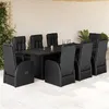 Image de vidaXL 9-delige Tuinset poly rattan zwart3277641