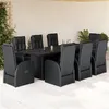 Image de vidaXL 9-delige Tuinset poly rattan zwart3277643