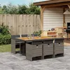 Image de vidaXL 7-delige Tuinset met kussens poly rattan grijs3277681
