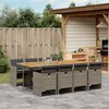Image de vidaXL 9-delige Tuinset met kussens poly rattan grijs3277693