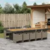 Image de vidaXL 11-delige Tuinset met kussens poly rattan grijs3277705