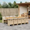 Image de vidaXL 11-delige Tuinset met kussens poly rattan beige3277707