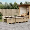 Image de vidaXL Ensemble à manger de jardin et coussins 13 pcs beige 3277713
