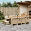 Image de vidaXL Ensemble à manger de jardin et coussins 13 pcs beige 3277755