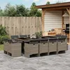 Image de vidaXL 13-delige Tuinset met kussens poly rattan grijs3277807