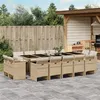 Image de vidaXL Ensemble à manger de jardin et coussins 15 pcs beige 3277821