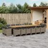 Image de vidaXL 17-delige Tuinset met kussens poly rattan grijs3277837