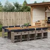 Image de vidaXL 11-delige Tuinset met kussens poly rattan grijs3277885